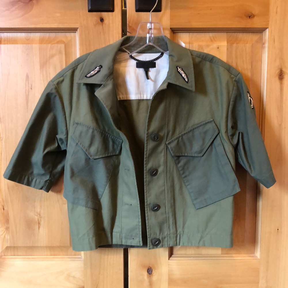 Rag & Bone cropped, short sleeve, combat jacket